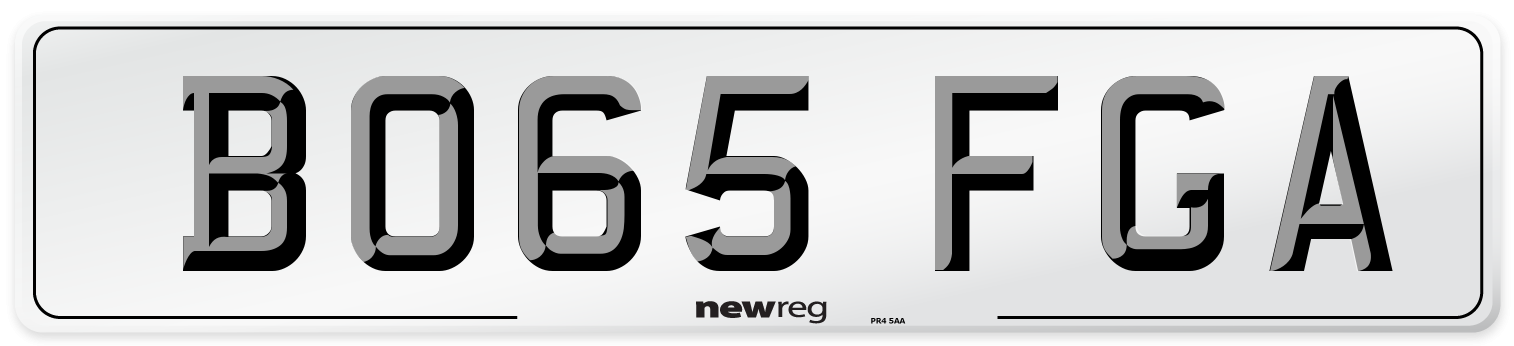 BO65 FGA Number Plate from New Reg